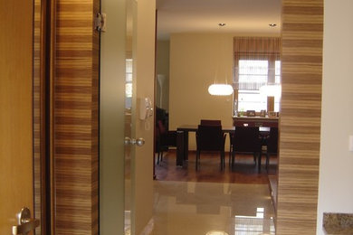 Inspiration for a contemporary dining room remodel in Other