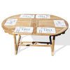 Teak Extra Wide 95x51 Oval Extension Table, Seats 8