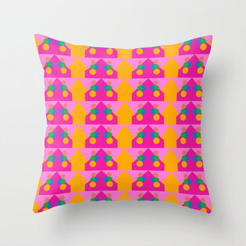 Orange Pattern, Pillow Cover, 18x18