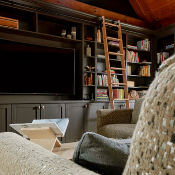 The Terra Cotta Library | Ladder & Lower Cabinet Detail