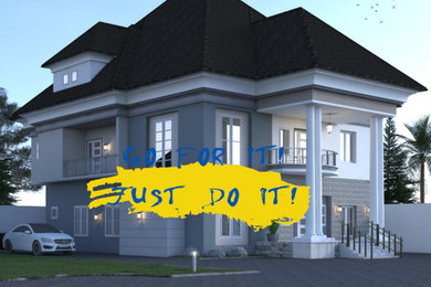 Duplex with paint house