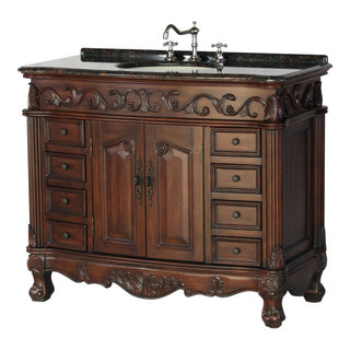 42-Inch Antique Style Single Sink Bathroom Vanity Model 3169-42 BN ...
