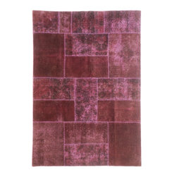 Pink Oriental Patchwork Rug 5' 6" x 7' 11" - Area Rugs