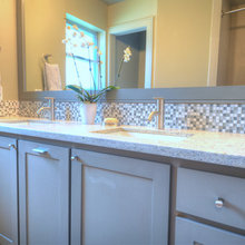 vanity backsplash and lights