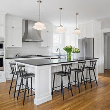 White Cabinets Dark Countertop