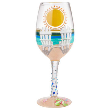 "Sun on the Beach" Wine Glass by Lolita