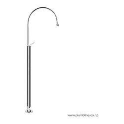 Goccia Floor Mount Basin Mixer R197mm Spout - Bathroom Basins