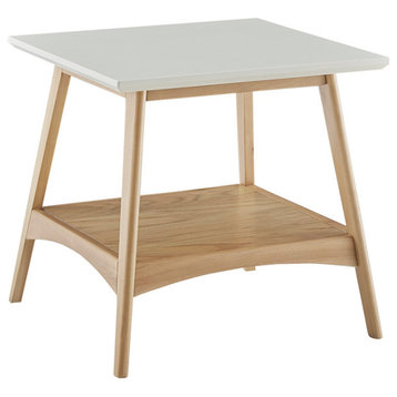 Madison Park Parker Mid-Century Modern Natural Wood End Table, Natural