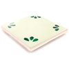 Tierra y Fuego Handmade Ceramic Tile, 4.25x4.25" Green Ville, Box of 9