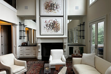 Inspiration for a transitional living room remodel in Atlanta