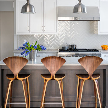 Larchmont Classic Colonial White and Charcoal Grey
