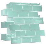WALPLUS - Capri Sea Metro Subway Tile 3D Tile Sticker, 12"x6", Set of 20 - Our 3D tile stickers are ideal for giving your interior a whole new look, DIY within minutes without adding more labour cost like traditional tiles! To apply, just peel and stick onto any clean, flat surface, and you are good to go! Innovative 3D surface with long durability, water and heat resistance. Can be easily trimmed / cut to fit. Application Notes: Please only attach to the painted surface at least three weeks after painting and clean the surface prior to application. This product can be applied in any room, avoiding permanently wet areas. Please note that for walls covered with latex paint, it is recommended to add a layer of the spray adhesive to prevent the tiles from peeling off. Even though every effort is made to depict our products accurately, the printed colour may differ slightly from the colour displayed on the screen. Package Contains: 20 pieces of stickers 30.5 x 15.4 cm or 12 x 6 in. Coverage area:0.85sqm or 9.2sf.