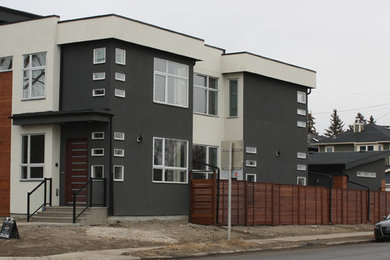 Example of a trendy exterior home design in Calgary
