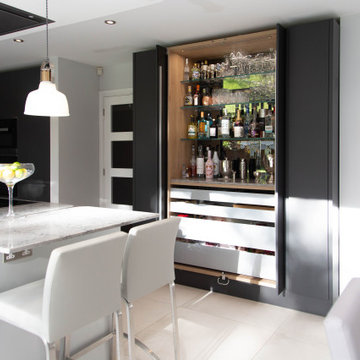 Leicht by Vogue Kitchens - Monochrome Kitchen with Miele Appliances