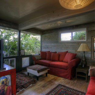 Example of a coastal home theater design in Santa Barbara