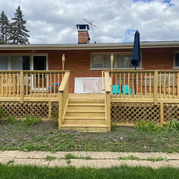 Pressure Treated Deck with Lattice Skirting in Palatine, IL