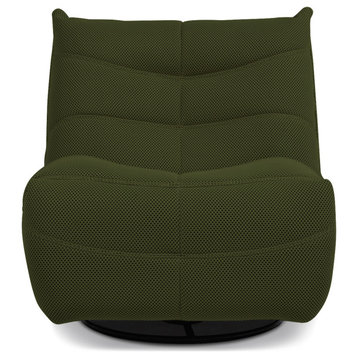 Rearden 35.5" Swivel Glider Recliner Lounge Chair, Army Green 3d Tech Mesh