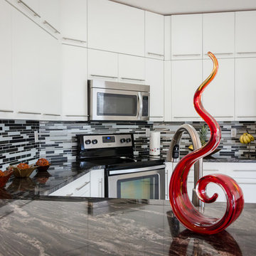 Glass Backsplash Tile Modern Brick