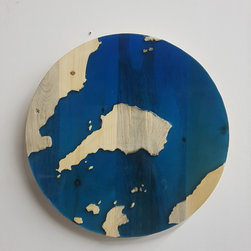 Mapped Wall Art: Keates Island, BC - Mixed Media Art