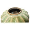 Chinese Ceramic Crackle Pattern Narrow Round Celadon Green Jar Hws1068