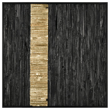 Stripe Wood Dimensional Wall Art Black