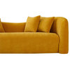 Hanan Mid Century Modern Luxury Tight Curvy Back Boucle Couch in Gold