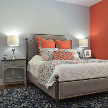 Guest Bedroom Coral & Blue