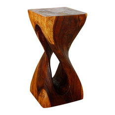 Haussmann Single Twist Vine Stool Table 12"x12"x23", Livos Walnut Oil