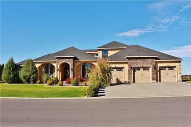 Inspiration for a mediterranean exterior home remodel in Seattle