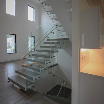 Project #80 | Mono-Beam Staircase with Glass Panels