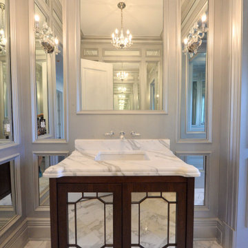 Saddle River, NJ Silver Powder Room