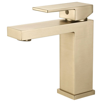 Alma Single Handle Basin Faucet with a pop up drain , Upc Certified, Gold