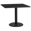 Flash Furniture 36'' Square Black Laminate Table