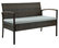 Teaset 4-Piece Patio Conversation Set, Dark Brown/Light Gray