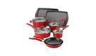 Porcelain Ii 12-Piece Cookware Set With Bakeware, Red Gradient