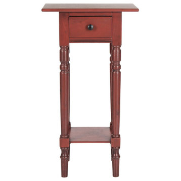 Homer End Table With Storage Drawer Red