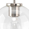 Reese Glass Wall Sconce, Silver, Clear Glass