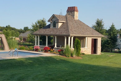 Inspiration for a small transitional detached shed remodel in Other