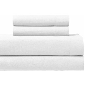 Heavyweight Deep Pocket Flannel Sheet Set, White, Twin Xl