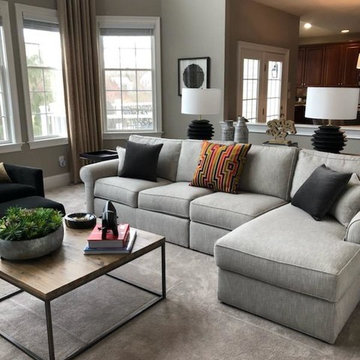 Two story family room