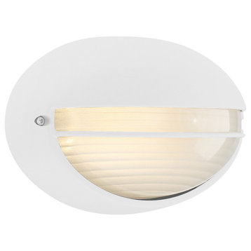 Clifton Oval Outdoor Bulkhead, White, Opal Glass, Marine Grade, Dedicated LED