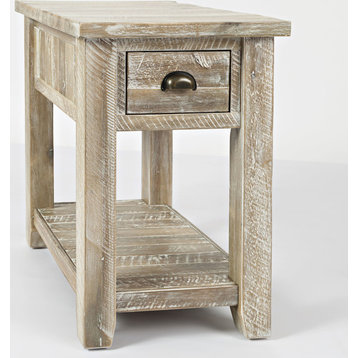Artisan's Craft Chairside Table - Washed Grey