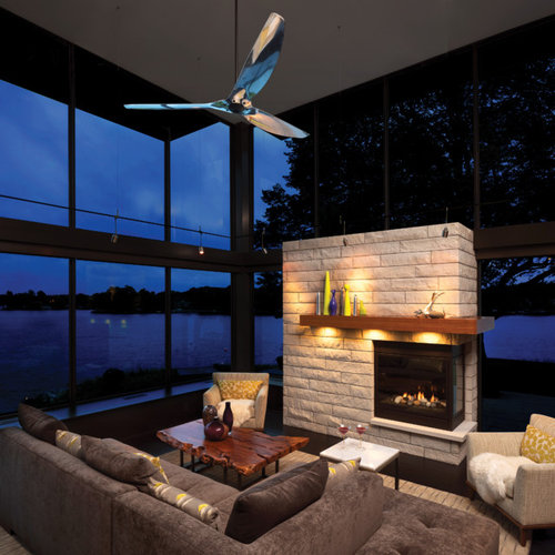 Wintergarten mit Kaminsims aus Stein Ideen, Design & Bilder | Houzz