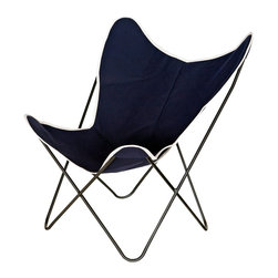Large Sling Chair - Dark Navy - Outdoor Lounge Chairs