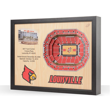 NCAA Louisville Cardinals 25 Layer Stadiumviews 3D Wall Art