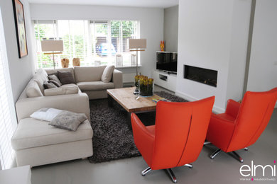 Living room - contemporary living room idea in Amsterdam