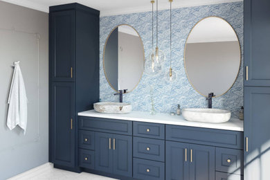 Example of a trendy bathroom design in Tampa