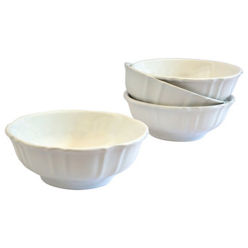 Chloe 4 Piece Cereal Bowl Set, White