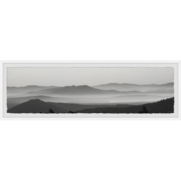 "Distant Hills" Framed Painting Print, 30x10