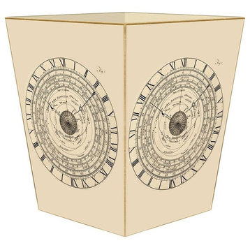Vintage-Style Astronomical Clock Wastepaper Basket